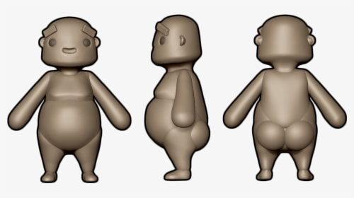 Zbrush Trds Male Model Perspectives - Cartoon, HD Png Download, Transparent PNG