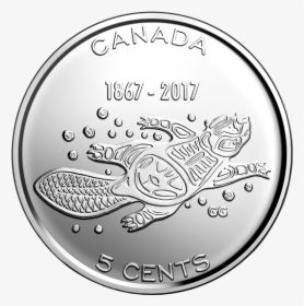 2017 40 X 5 Cent Nickel Original Bank Roll - Canada 5 Cents 2017, HD Png Download, Transparent PNG