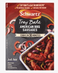 Tray Bake American Bbq Sausages - Schwartz American Bbq Sausage, HD Png Download, Transparent PNG