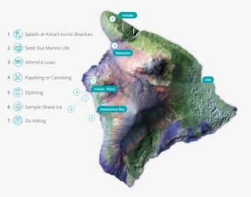 Snorkel Sites On Big Island - Map, HD Png Download, Transparent PNG