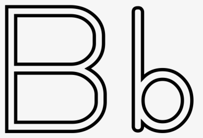 Letra B De Brazo Para Colorear Clip Arts - Letter B Clipart Black And White, HD Png Download, Transparent PNG