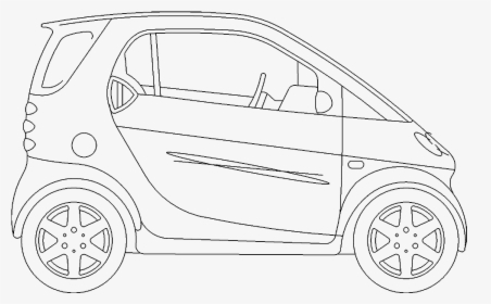 Smart Drawing Vehicle - Smart Car 3d Drawing, HD Png Download, Transparent PNG