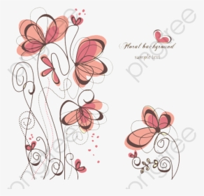 Simple Lines Of Butterfly Flowers - Fotki Yandex Ru Png, Transparent Png, Transparent PNG