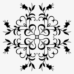 Line Art Clipart Floral - Black And White Clipart Design, HD Png Download, Transparent PNG