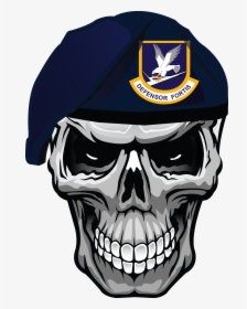 Clip Art Caveira Tattoo - Security Forces Skull Beret, HD Png Download, Transparent PNG