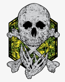 Clip Art E Flor Tshirt Design - Skull, HD Png Download, Transparent PNG