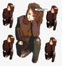 Me Emoji Queen Myedit Vintage Grunge Depressed Stressed - Girl, HD Png Download, Transparent PNG