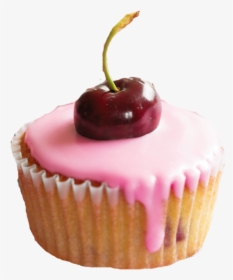 Parallax Chocolate Raspberry - Cupcakes With Dark Cherry On Top, HD Png Download, Transparent PNG