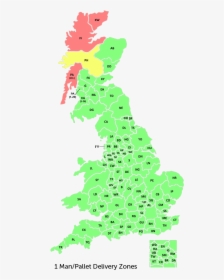 Postcode Map Of England, HD Png Download, Transparent PNG