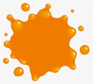 Orange Splat - Free Orange Splat, HD Png Download, Transparent PNG