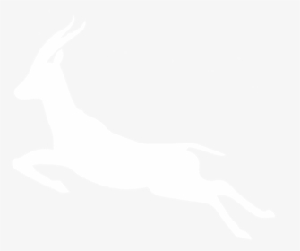 Running Gazelle White Silhouette, HD Png Download, Transparent PNG