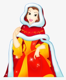 Transparent Christmas Cartoon Clipart - Princess Belle Christmas, HD Png Download, Transparent PNG