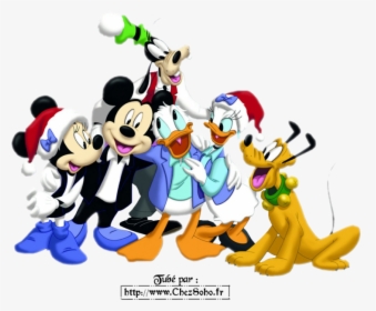 Transparent Gang Clipart - Christmas Mickey Mouse And Friends, HD Png Download, Transparent PNG