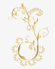 Free Png Download Gold Floral Element Clipart Png Photo - Gold Floral Design Png, Transparent Png, Transparent PNG