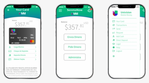 Univision Mobile Money App - Iphone, HD Png Download, Transparent PNG