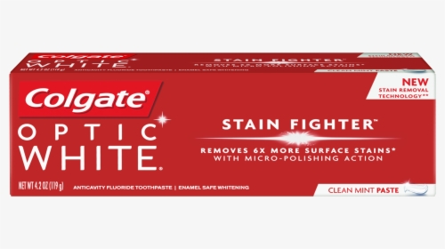 Colgate Optic White Stain Fighter Toothpaste, HD Png Download, Transparent PNG