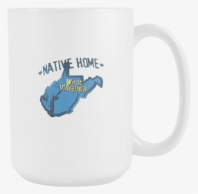 Love West Virginia State Native Home Map Outline 15oz - Coffee Cup, HD Png Download, Transparent PNG