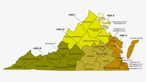 The Boundaries Of The Five Health Service Areas Defined - Virginia Arrowheads, HD Png Download, Transparent PNG