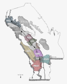 Vaca Mountains Wine Map, HD Png Download, Transparent PNG