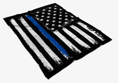Distressed Thin Blue Line Stars And Stripes Fleece - Thin Blue Line, HD Png Download, Transparent PNG