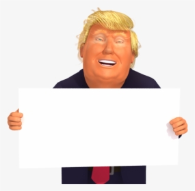 Trump Holding Blank Sign, HD Png Download, Transparent PNG