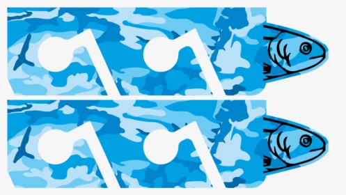 Blue Camouflage Fishing Rod Rack, HD Png Download, Transparent PNG