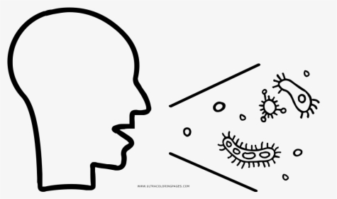 Sneeze Coloring Page - Sneeze Icon, HD Png Download, Transparent PNG