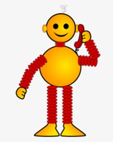 Robot Talking On Telephone - Tongue Twisters Funny Jokes, HD Png Download, Transparent PNG