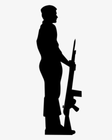 Soldier Military Silhouette Bangladesh - Anzac Soldier Silhouette Png, Transparent Png, Transparent PNG