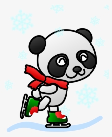 Transparent Skater Png - Skating Panda Clip Art, Png Download, Transparent PNG