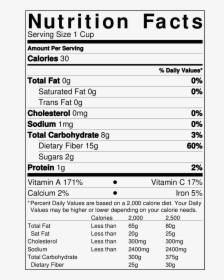 Fried Rice Nutrition Label, HD Png Download, Transparent PNG