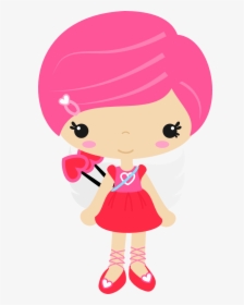 Cute Clipart ❤ Niña Cupido - Cupido Niña, HD Png Download, Transparent PNG