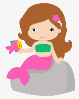 #niña #sirena - Cute Mermaid Clipart, HD Png Download, Transparent PNG