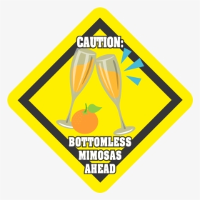 Bottomless Mimosas Car Magnet - Hazard Warning Label Flammable, HD Png Download, Transparent PNG