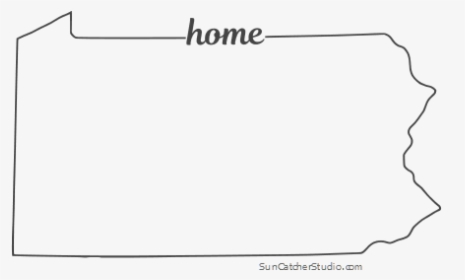Free Pennsylvania Outline With Home On Border, Cricut - Paper, HD Png Download, Transparent PNG