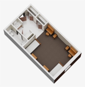 Floorplan Of Two-person Room - Floor Plan, HD Png Download, Transparent PNG