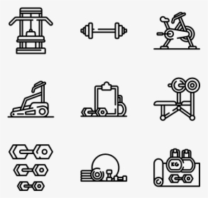 Gym Equipment - Gym Bar Icon, HD Png Download, Transparent PNG