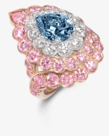 Natural Blue Diamond Ring - Crystal, HD Png Download, Transparent PNG