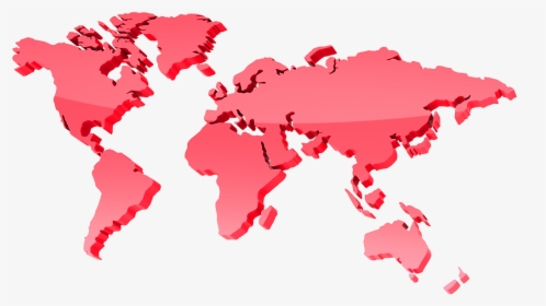 World Map In 3d Transparent, HD Png Download, Transparent PNG