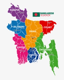 Bangladesh Political Map Clip Arts - Political Map Bangladesh Map, HD Png Download, Transparent PNG