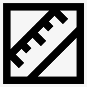 This Icon Is Depicting A Ruler Tilted Diagonally And - Icon Penggaris Png, Transparent Png, Transparent PNG