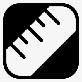 This Icon Is Depicting A Ruler Tilted Diagonally And, HD Png Download, Transparent PNG
