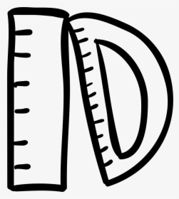 Ruler Icon Lineart - Ruler Hand Drawing, HD Png Download, Transparent PNG