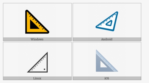 Triangular Ruler On Various Operating Systems - Triangle, HD Png Download, Transparent PNG