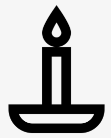 White Logo Of Candle, HD Png Download, Transparent PNG