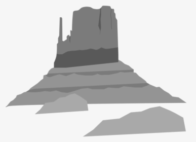 Black,black And White,computer Icons - Desert Mountain Png Clipart, Transparent Png, Transparent PNG