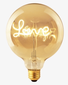 Love Light Bulb - Incandescent Light Bulb, HD Png Download, Transparent PNG
