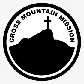 Cross Mountain Logo Black Mountain White Background - Circle, HD Png Download, Transparent PNG