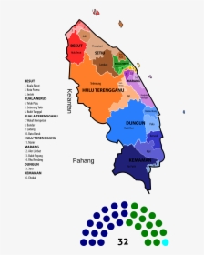 Terengganu State Legislative Assembly Constituencies - Terengganu Map, HD Png Download, Transparent PNG