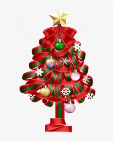 Red Christmas Tree Clipart Png, Transparent Png, Transparent PNG